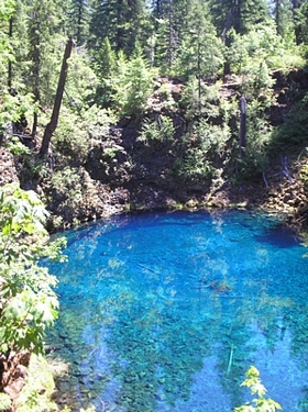 The Blue Pool or Tomolich Pool on the McKenzie River Trail 3507